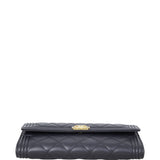 Chanel Boy Long Flap Wallet | Black Lambskin