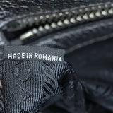 Prada Vitello Daino Small Zip Tote Interior Stamp