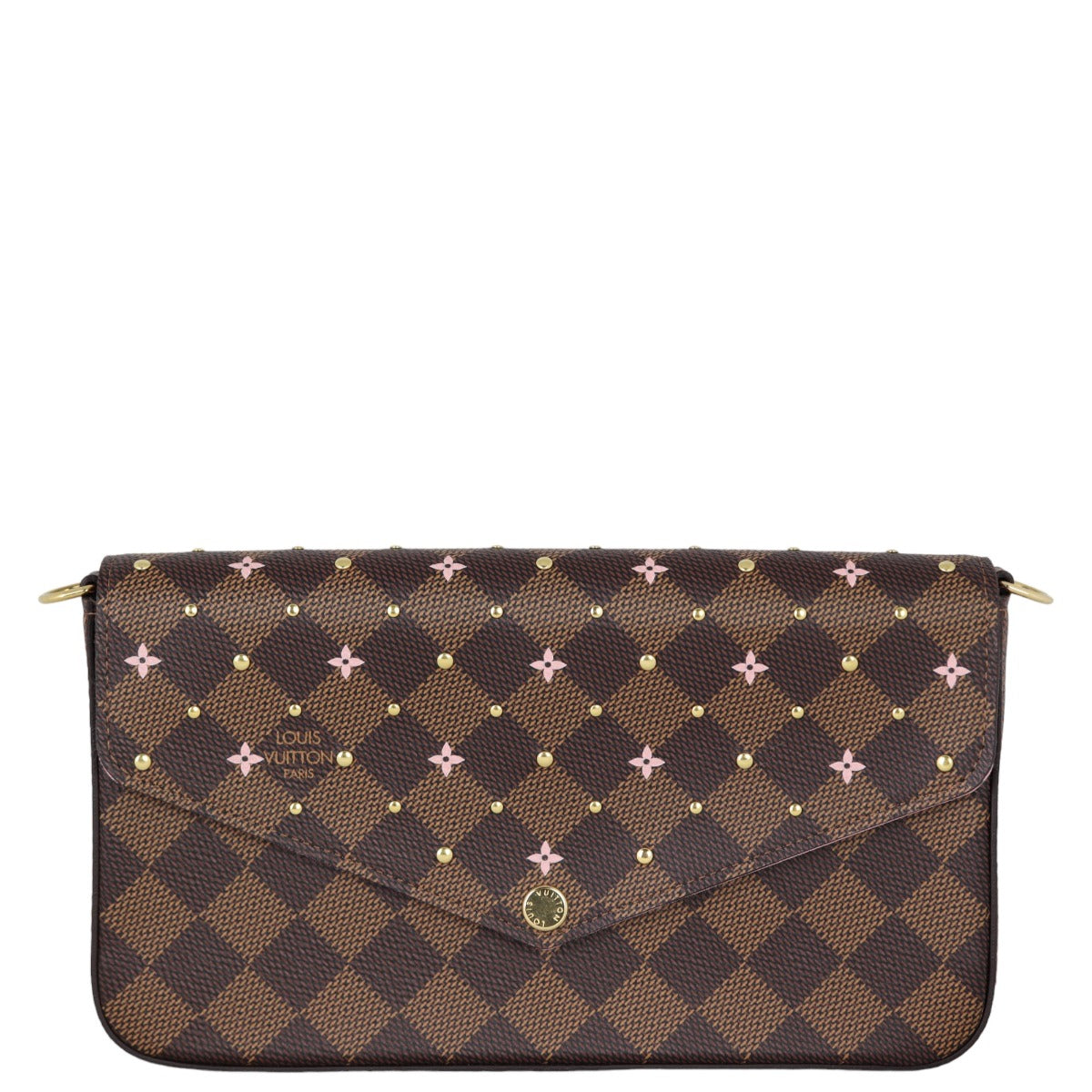 Louis Vuitton Pochette Felicie Damier Ebene Studded