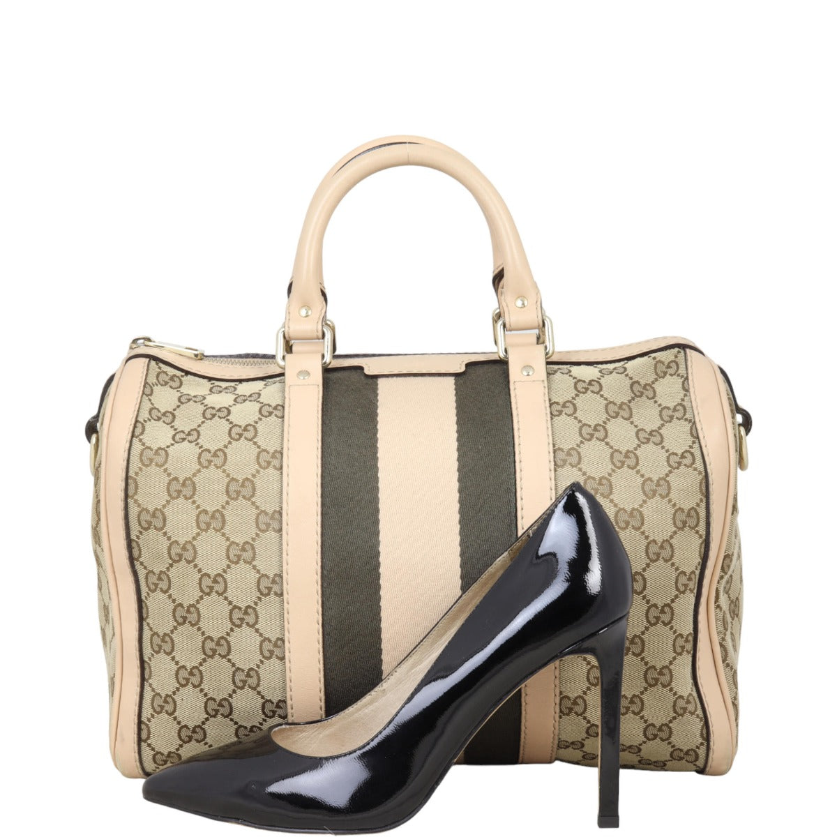 Gucci Vintage Web Original GG Boston Bag Medium