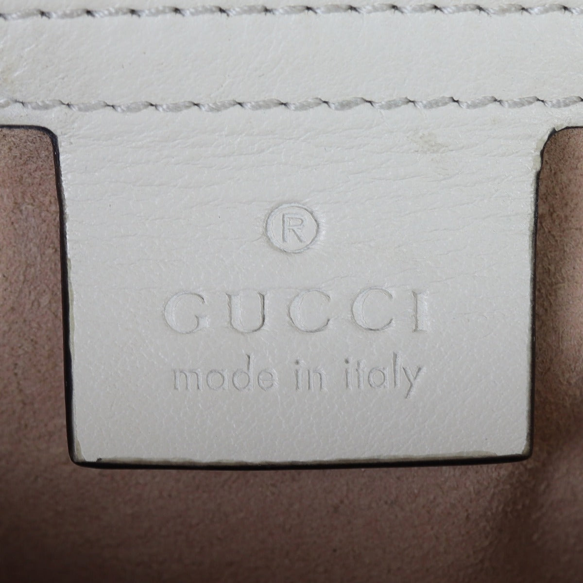 Gucci GG Marmont Matelasse Medium Shoulder Bag Interior Stamp