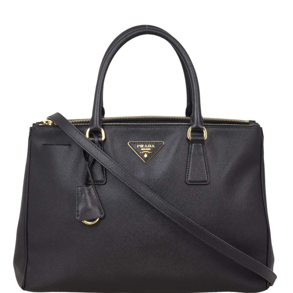 Prada Saffiano Lux Galleria Double Zip Tote Medium