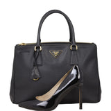 Prada Saffiano Lux Galleria Double Zip Tote Medium