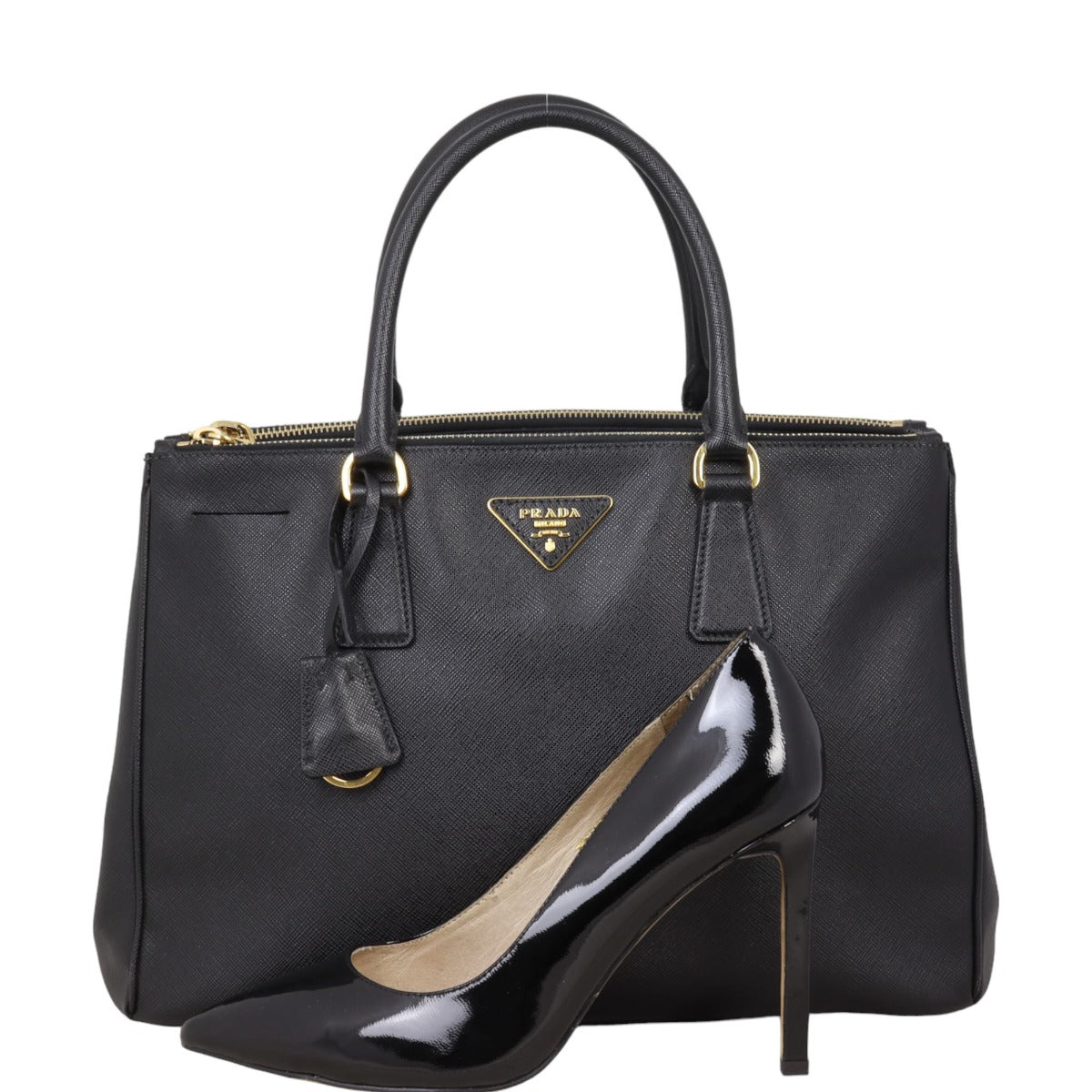 Prada Saffiano Lux Galleria Double Zip Tote Medium