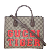 Gucci Tiger GG Supreme Interlocking G Tote Small