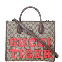Gucci Tiger GG Supreme Interlocking G Tote Small