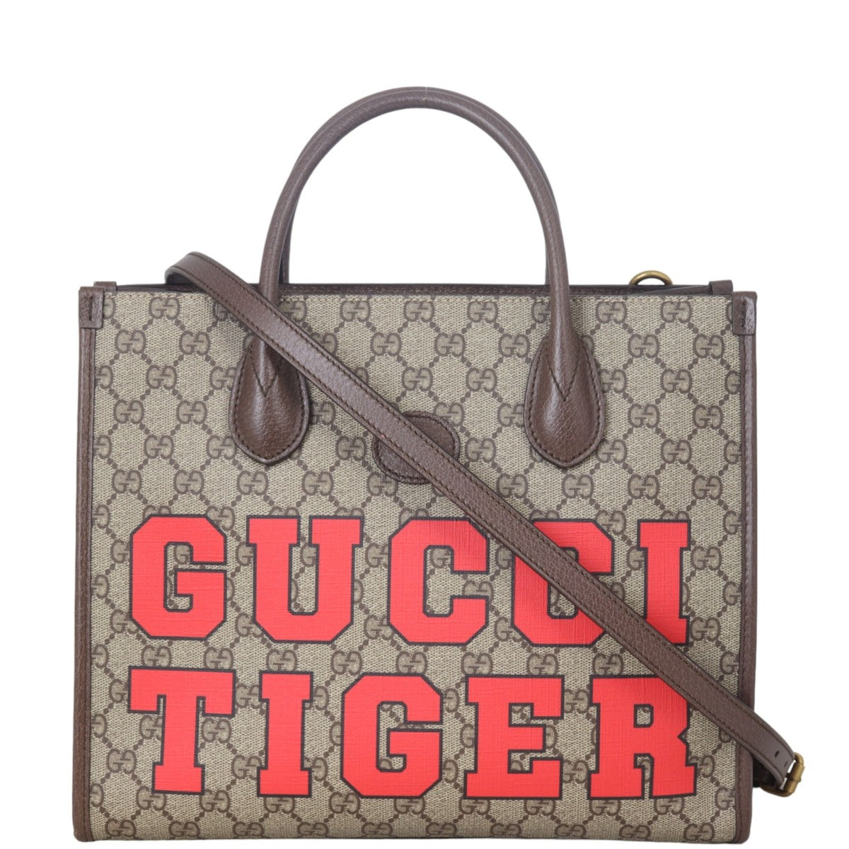 Gucci Tiger GG Supreme Interlocking G Tote Small