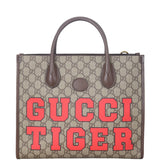 Gucci Tiger GG Supreme Interlocking G Tote Small