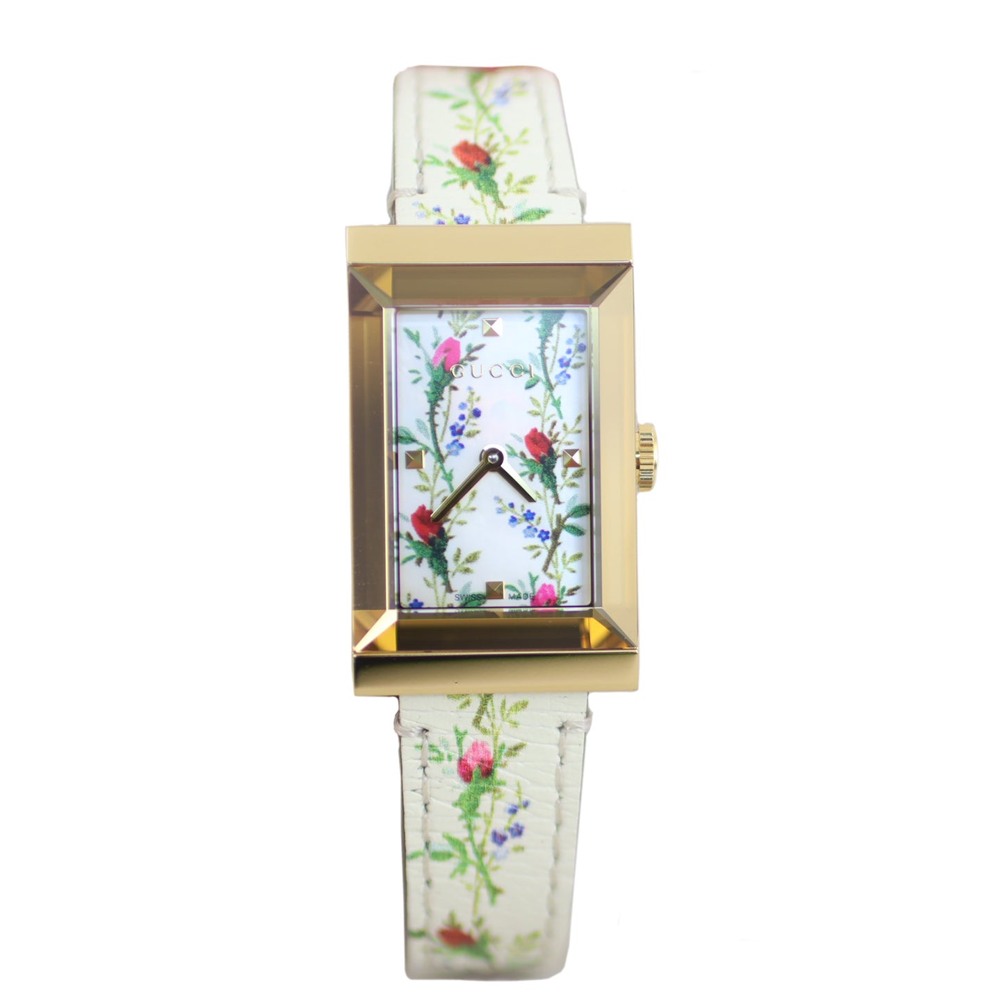 Gucci G-Frame Floral Watch Front