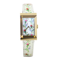 Gucci G-Frame Floral Watch Front