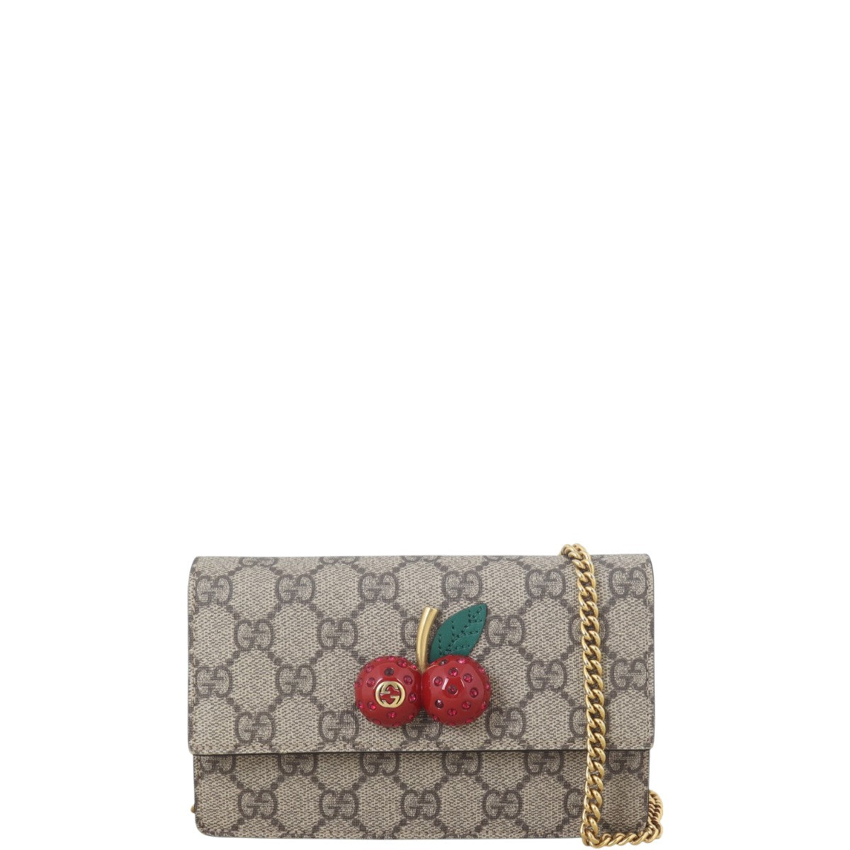 Gucci GG Supreme Cherry Super Mini Chain Bag