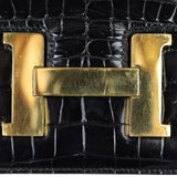 Hermes Constance 23 Porosus Crocodile Hardware