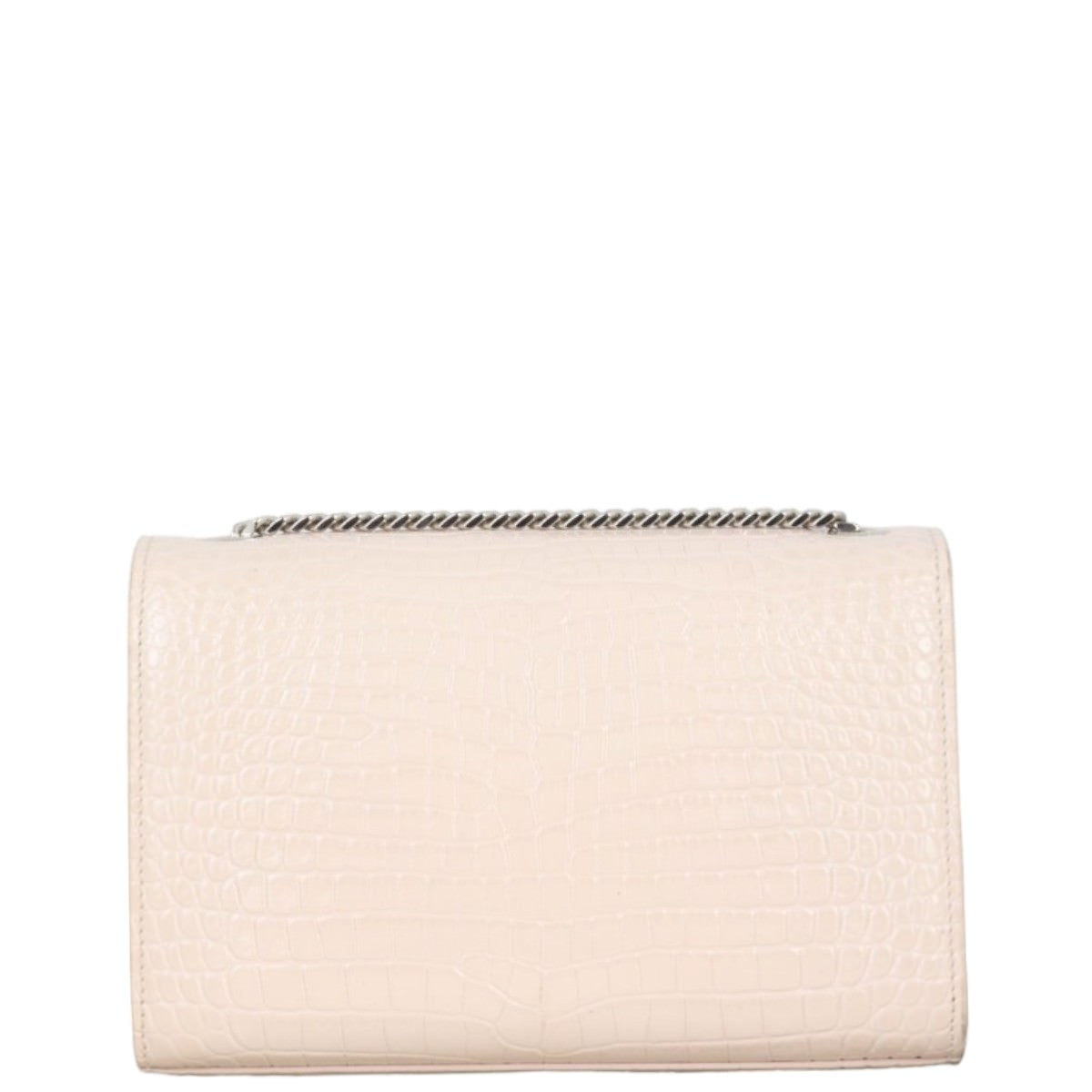 Saint Laurent Kate Tassel Chain Bag Small Croc-Embossed