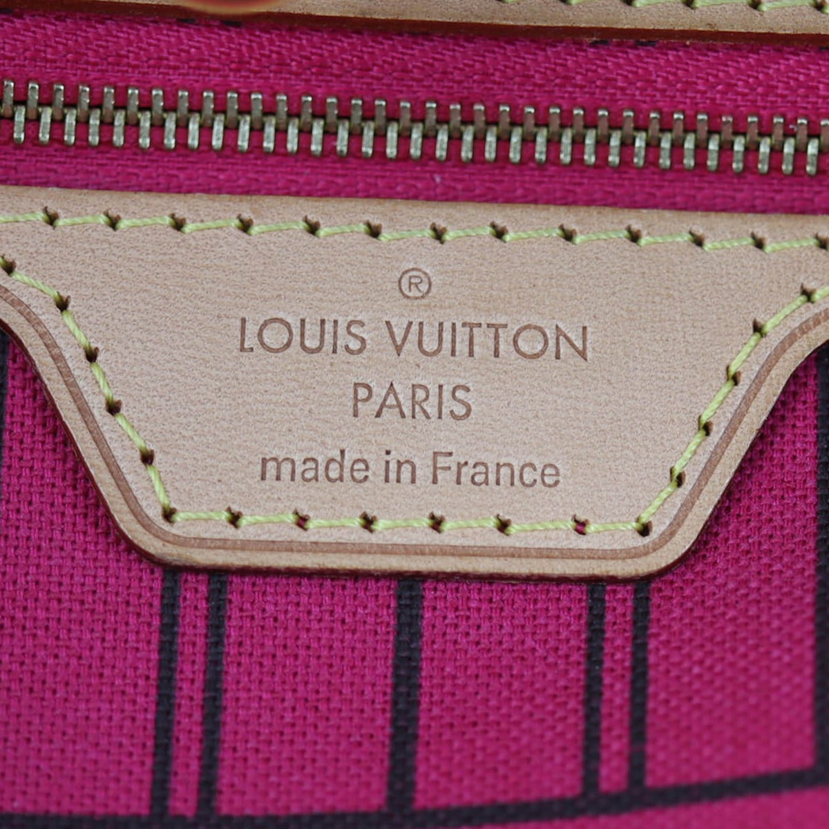 Louis Vuitton Neverfull MM Monogram with pouch Interior stamp