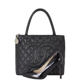 Chanel Medallion Tote | Silver Zip