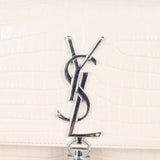 Saint Laurent Kate Tassel Chain Bag Small Croc-Embossed