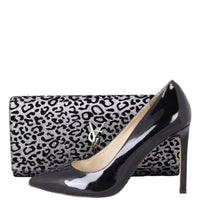 Saint Laurent Kate Tassel Monogram Clutch Leopard