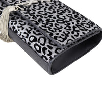 Saint Laurent Kate Tassel Monogram Clutch Leopard