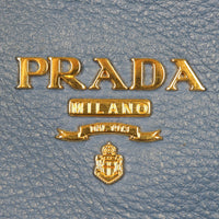 Prada Vitello Daino Large Expandable Shopper Tote Hardware