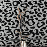 Saint Laurent Kate Tassel Monogram Clutch Leopard