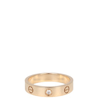 Cartier Love Wedding Band 18k Rose Gold 1 Diamond