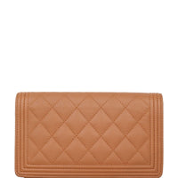Chanel Boy Long Flap Wallet | Brown