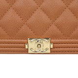 Chanel Boy Long Flap Wallet | Brown