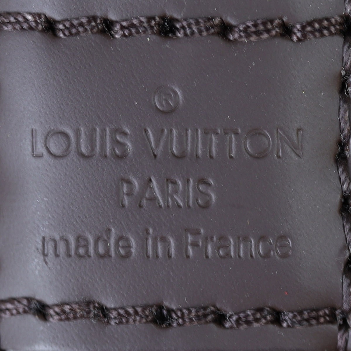 Louis Vuitton Alma BB Damier Ebene Interior Stamp