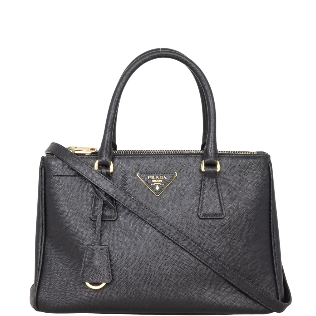 Prada Saffiano Lux Galleria Double Zip Tote Small