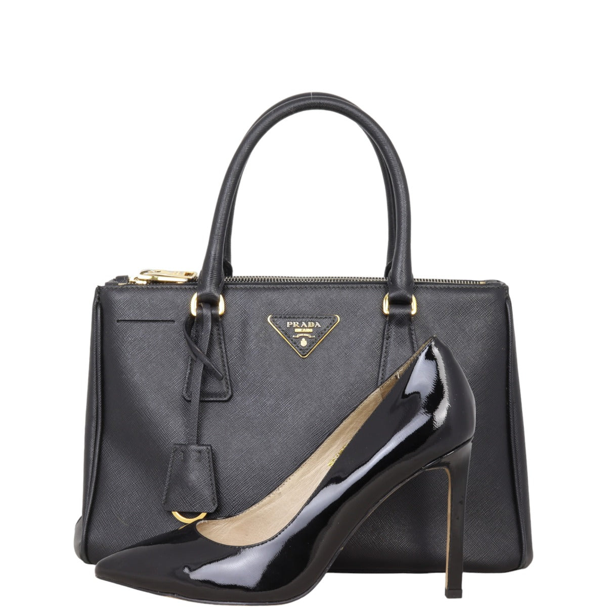 Prada Saffiano Lux Galleria Double Zip Tote Small