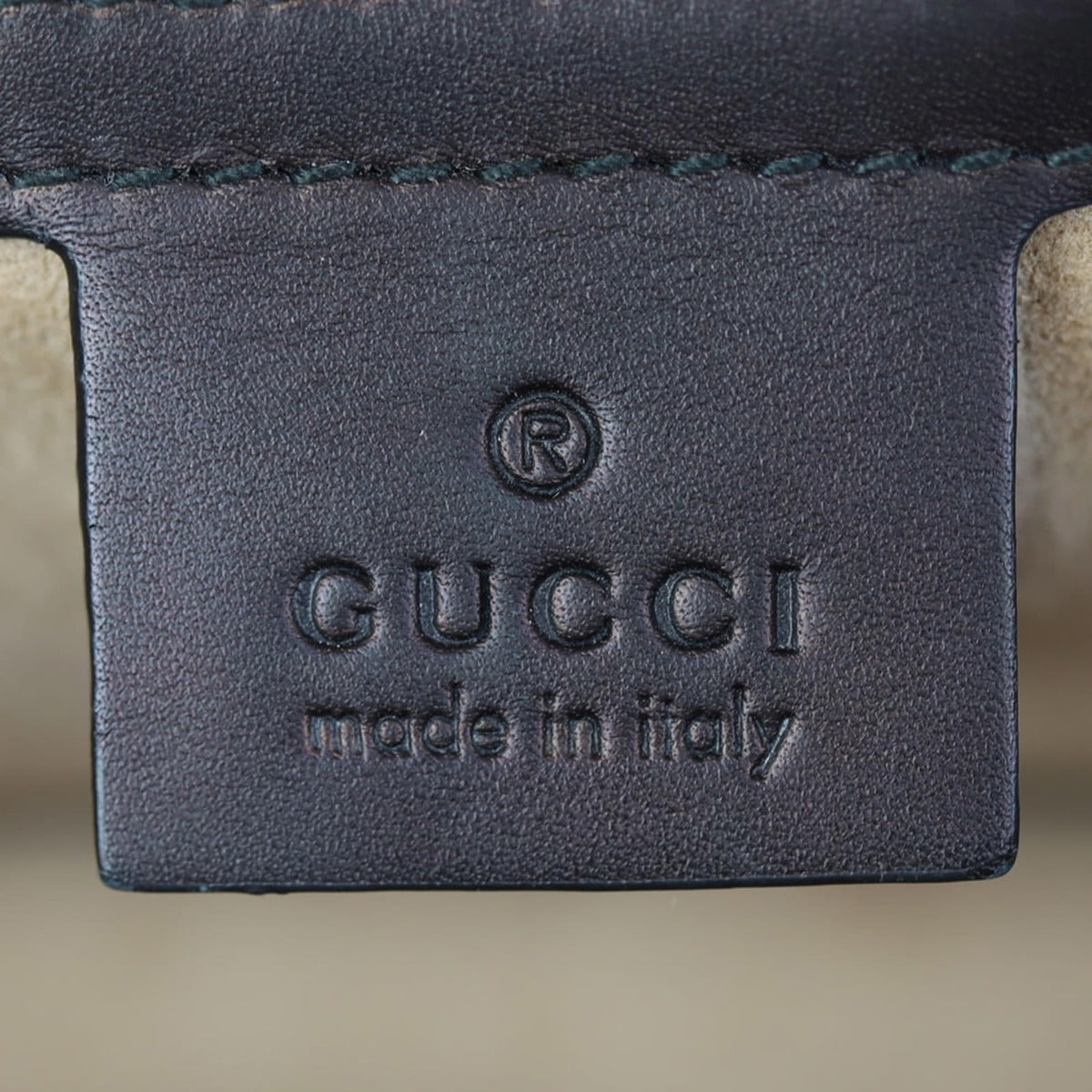 Gucci Sylvie Small Shoulder Bag Interior Stamp