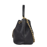 Chanel Quilted CC Drawstring Bucket Bag | Caviar