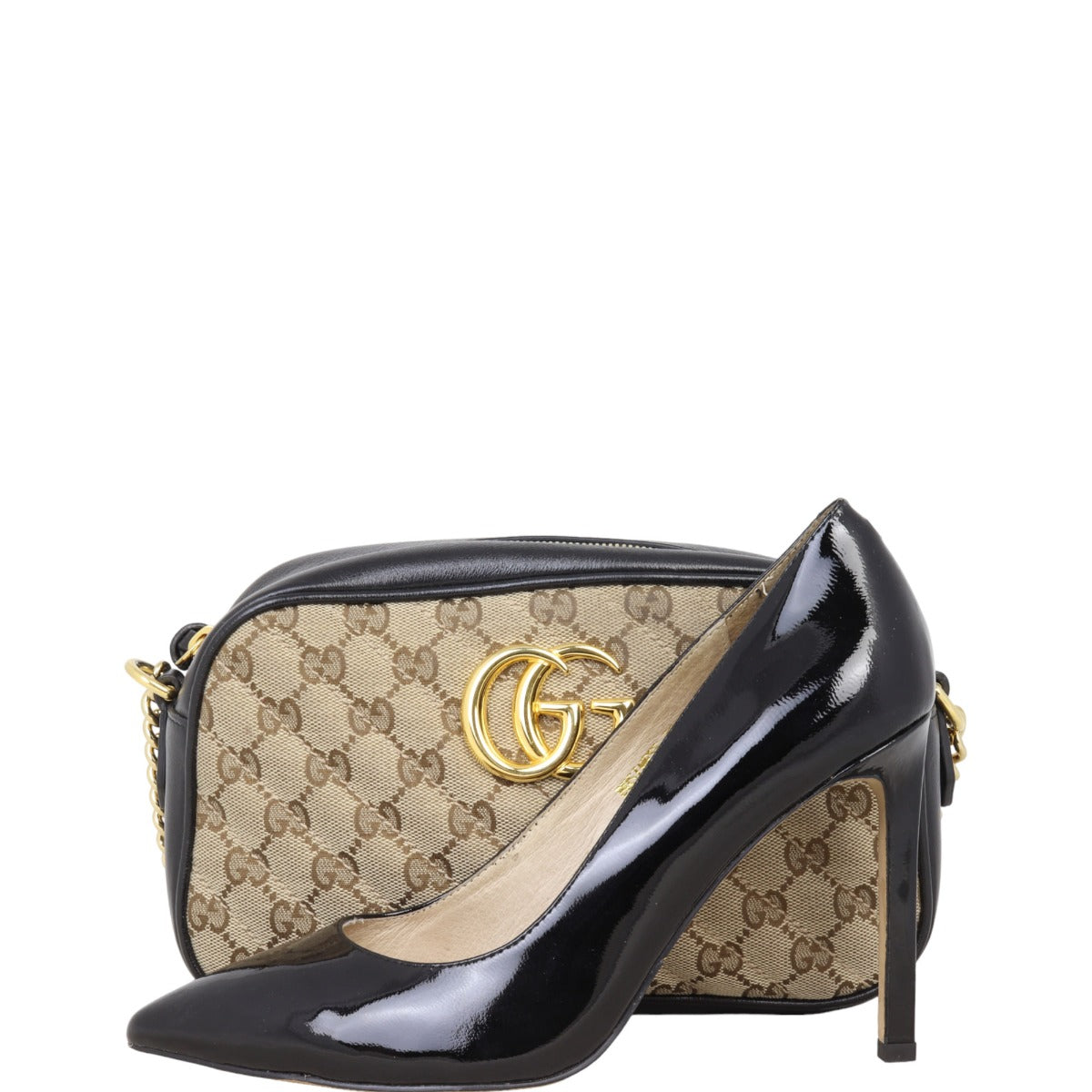 Gucci GG Canvas Marmont Diagonal Small Camera Bag