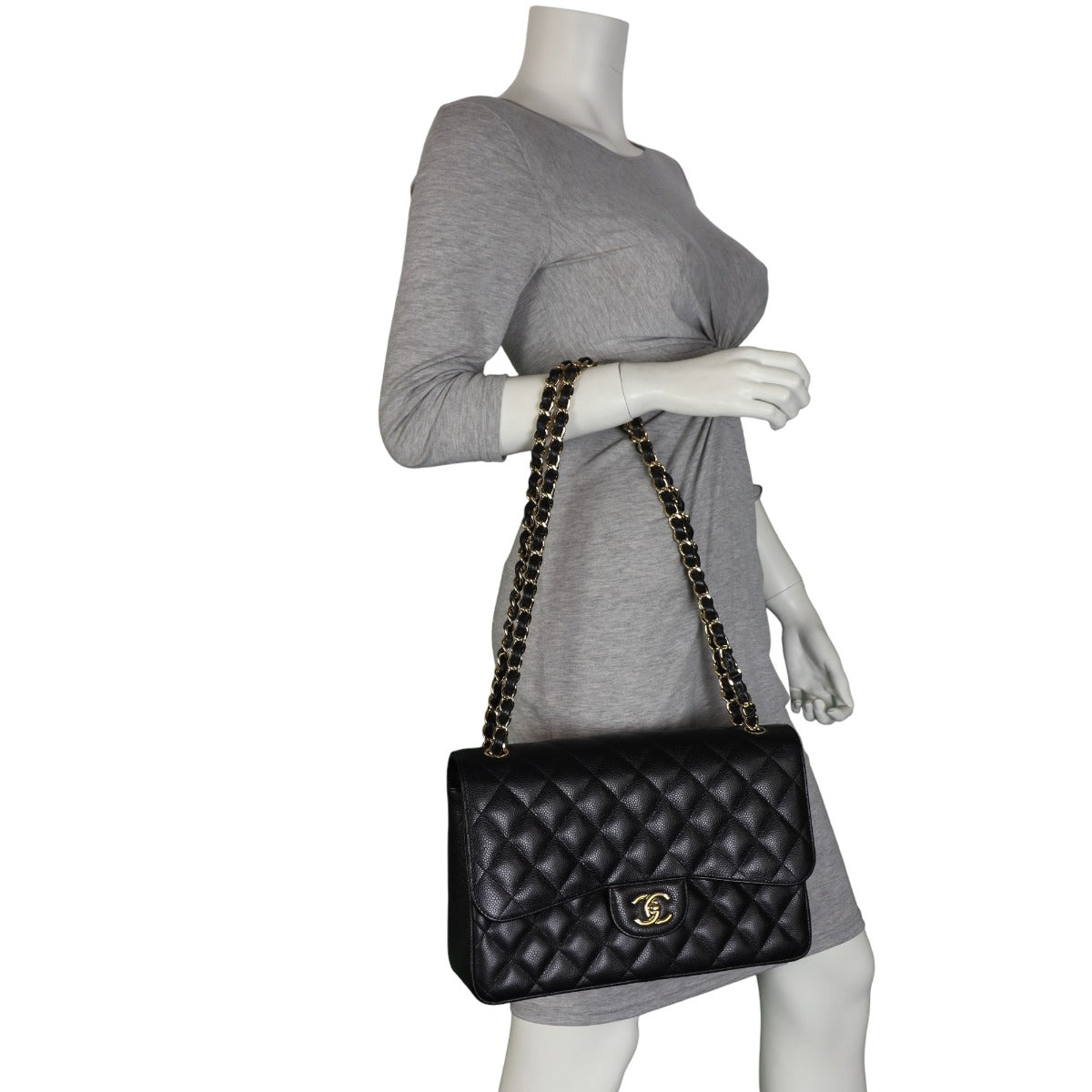 Chanel Classic Double Flap Jumbo | Black GHW