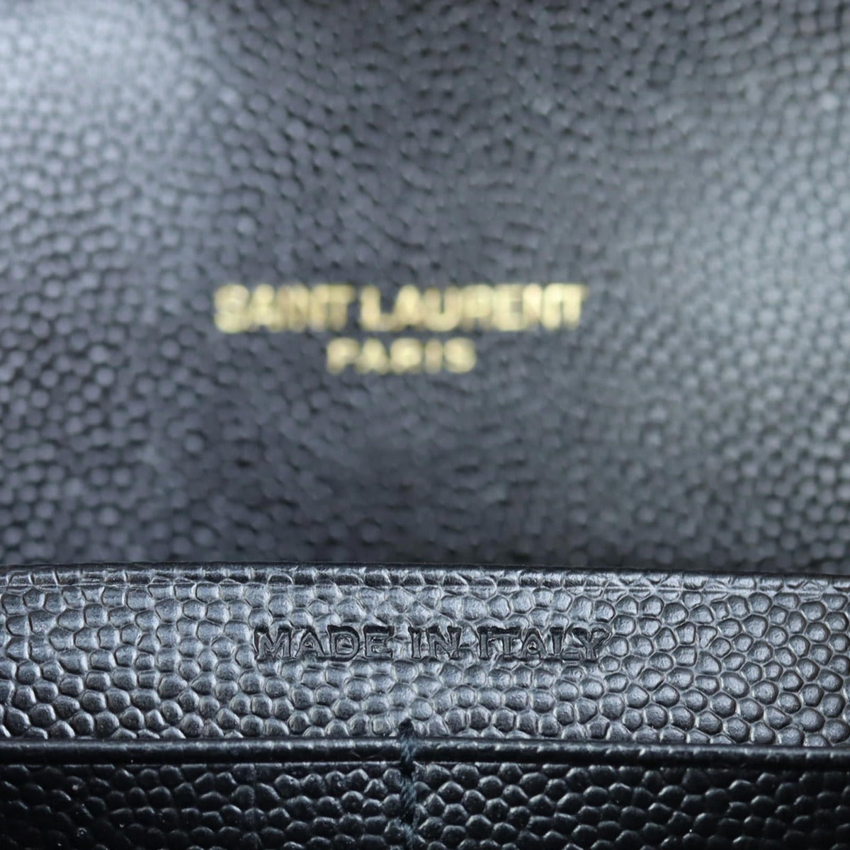 Saint Laurent Monogram Envelope Wallet on Chain Interior Stamp