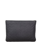Chanel Classic O-Case Pouch Medium Chevron | Black