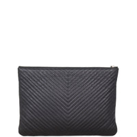 Chanel Classic O-Case Pouch Medium Chevron | Black