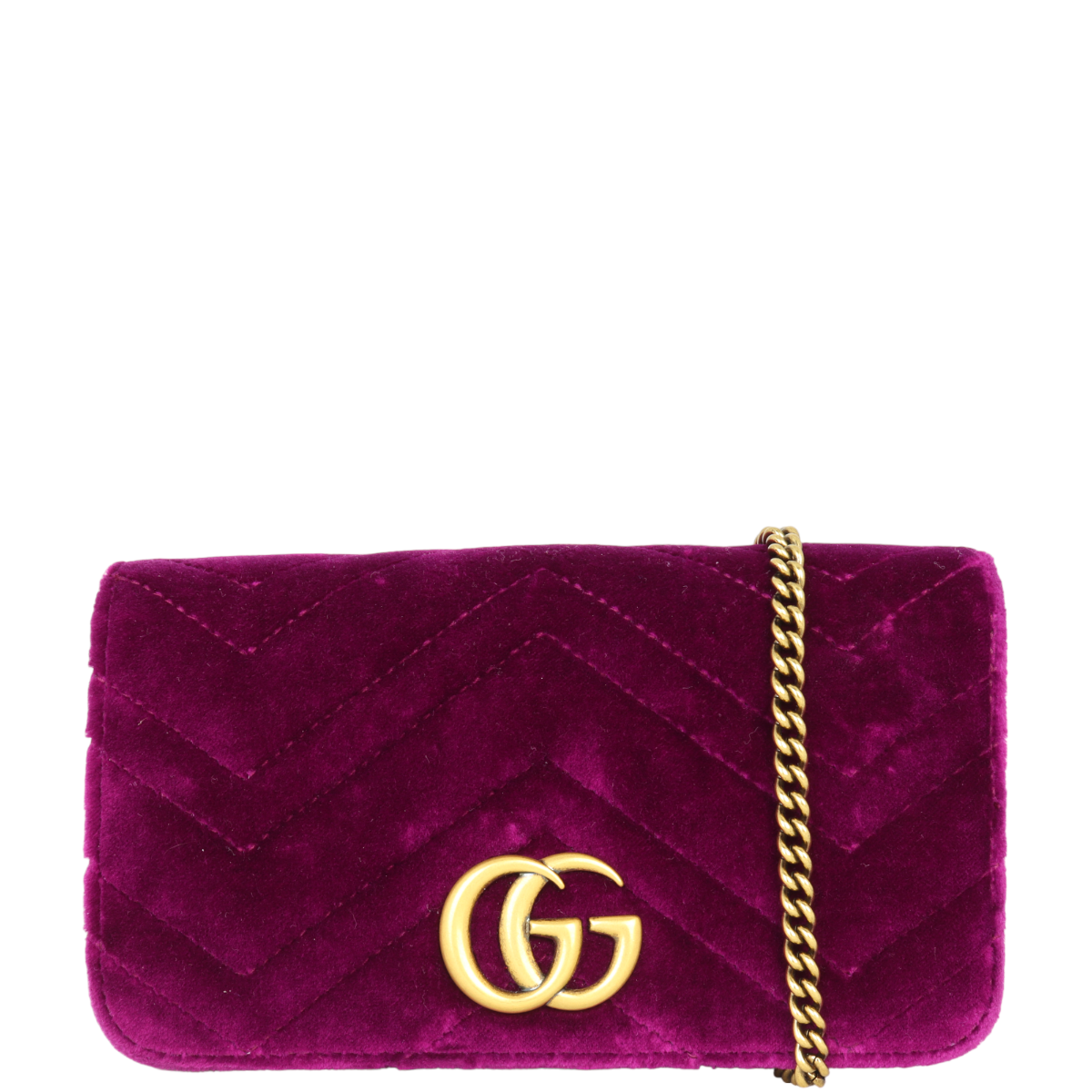 Gucci GG Marmont Velvet Super Mini Shoulder Bag