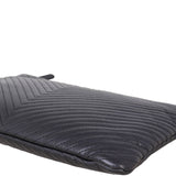 Chanel Classic O-Case Pouch Medium Chevron | Black