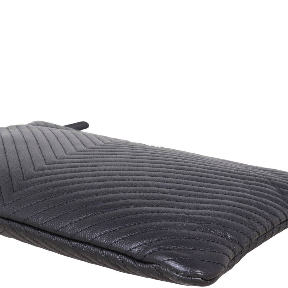 Chanel Classic O-Case Pouch Medium Chevron | Black