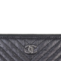 Chanel Classic O-Case Pouch Medium Chevron | Black