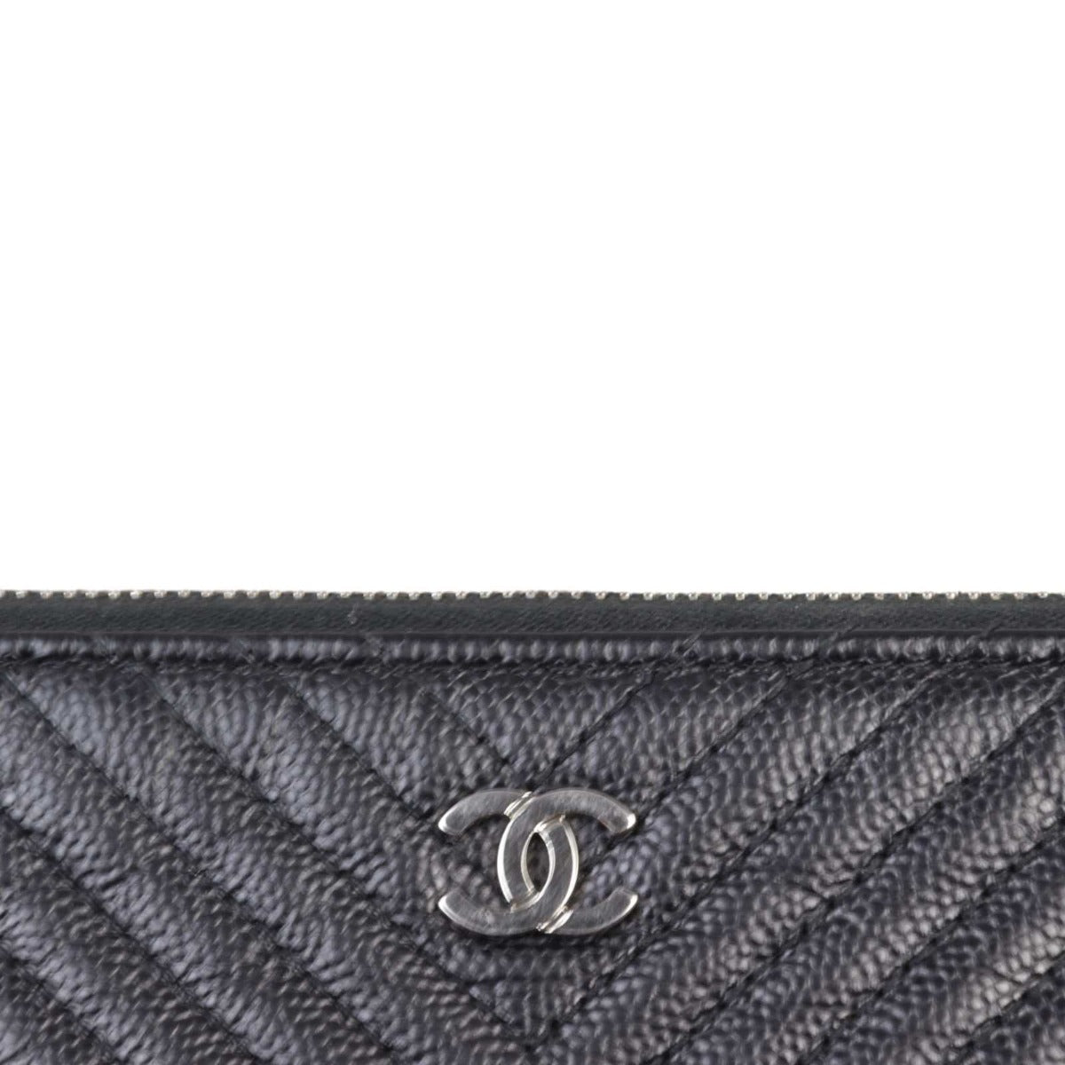 Chanel Classic O-Case Pouch Medium Chevron | Black