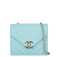 Chanel Envelope Square Flap Bag Chevron Small