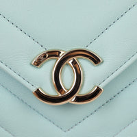 Chanel Envelope Square Flap Bag Chevron Small