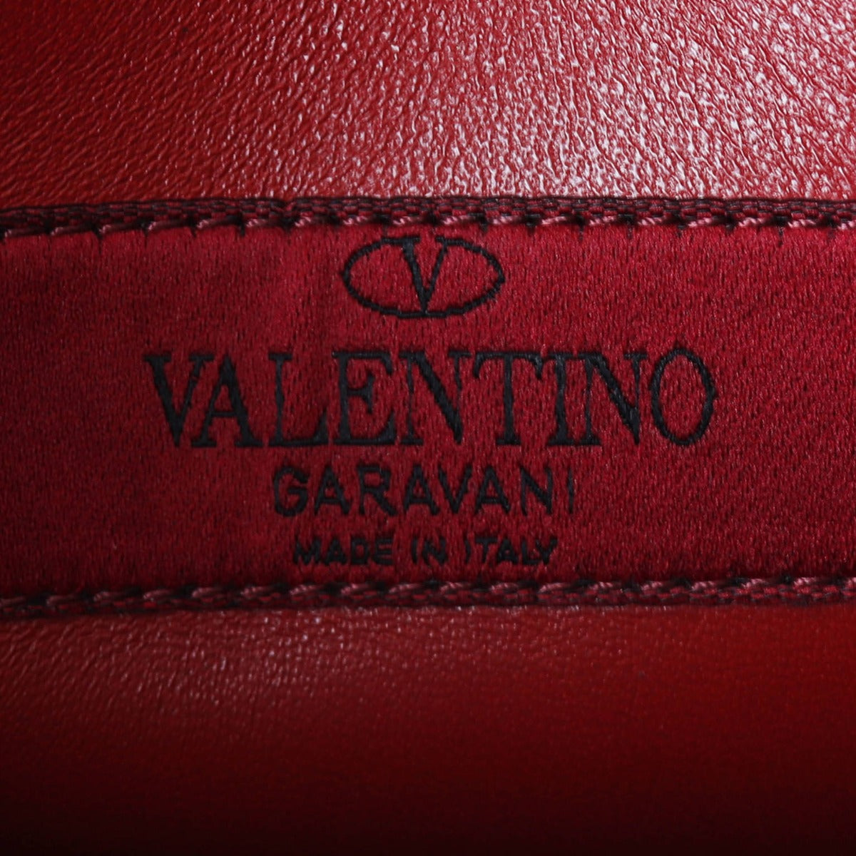 Valentino VLTN Rockstud Spike Medium Shoulder Bag Interior Stamp