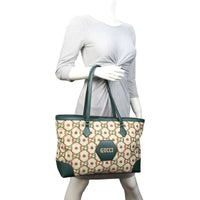 Gucci 100 Ophidia Canvas Shopping Tote Medium