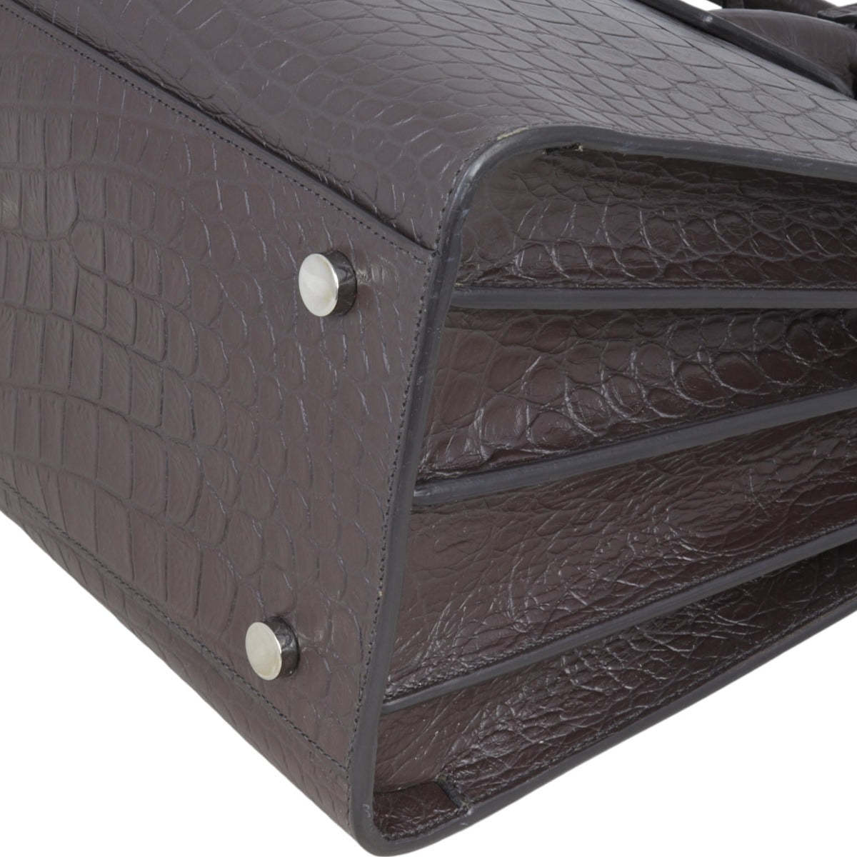Saint Laurent Sac de Jour Small Croc-Embossed