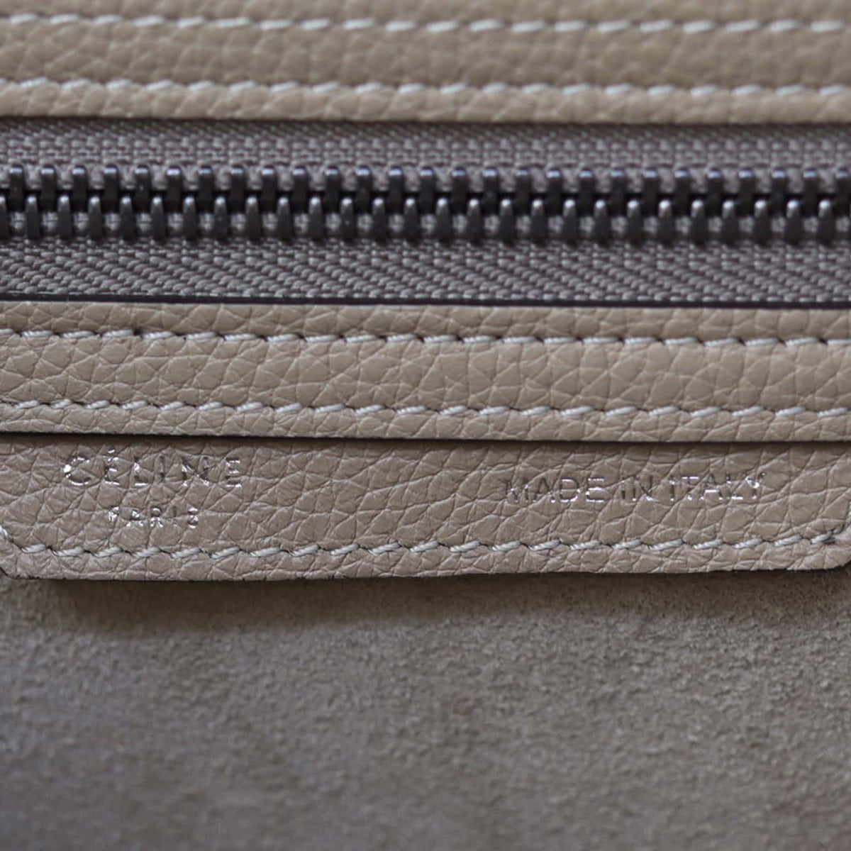 Celine Micro Luggage Tote Interior Stamp