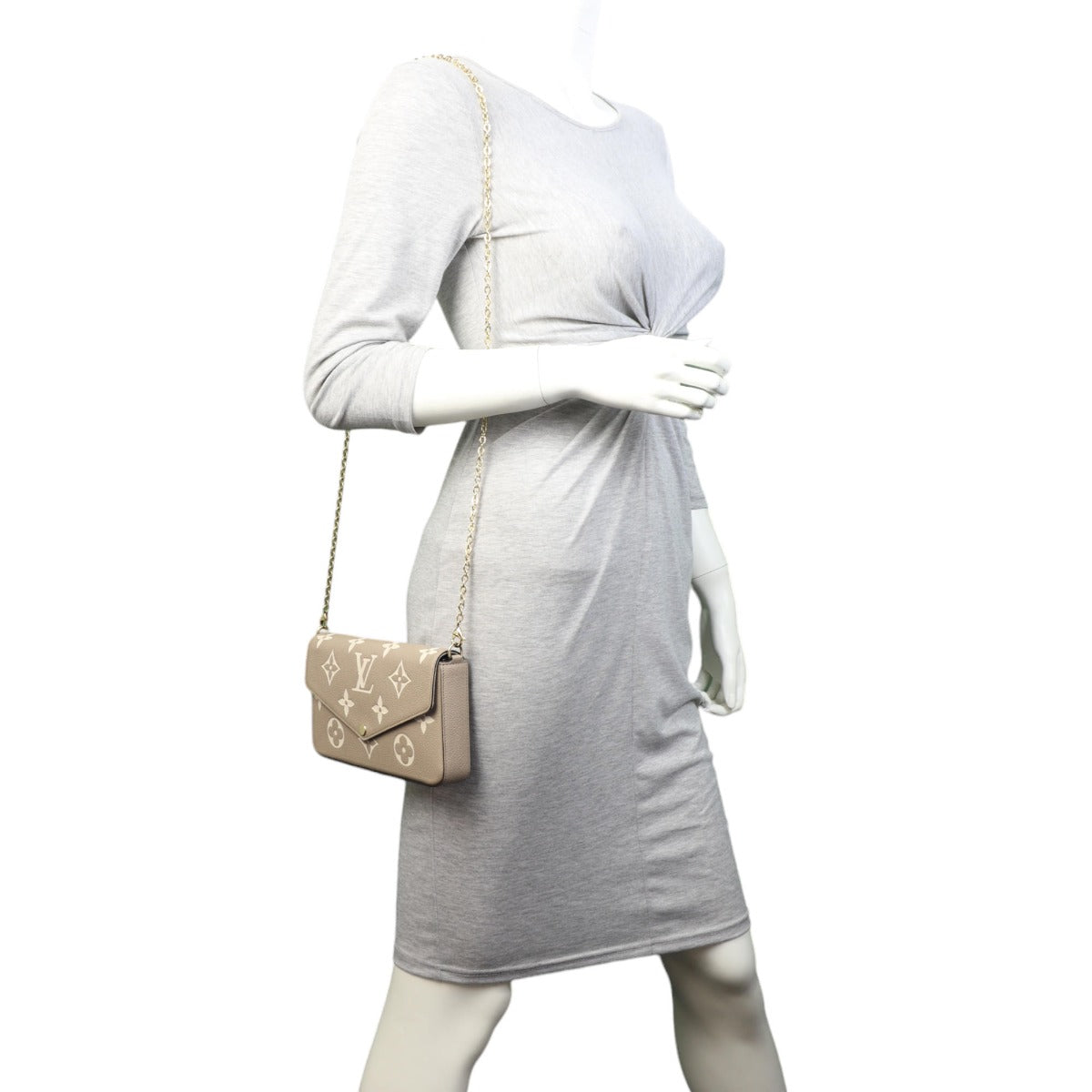 Louis Vuitton Pochette Felicie Monogram Empreinte Giant Bicolour