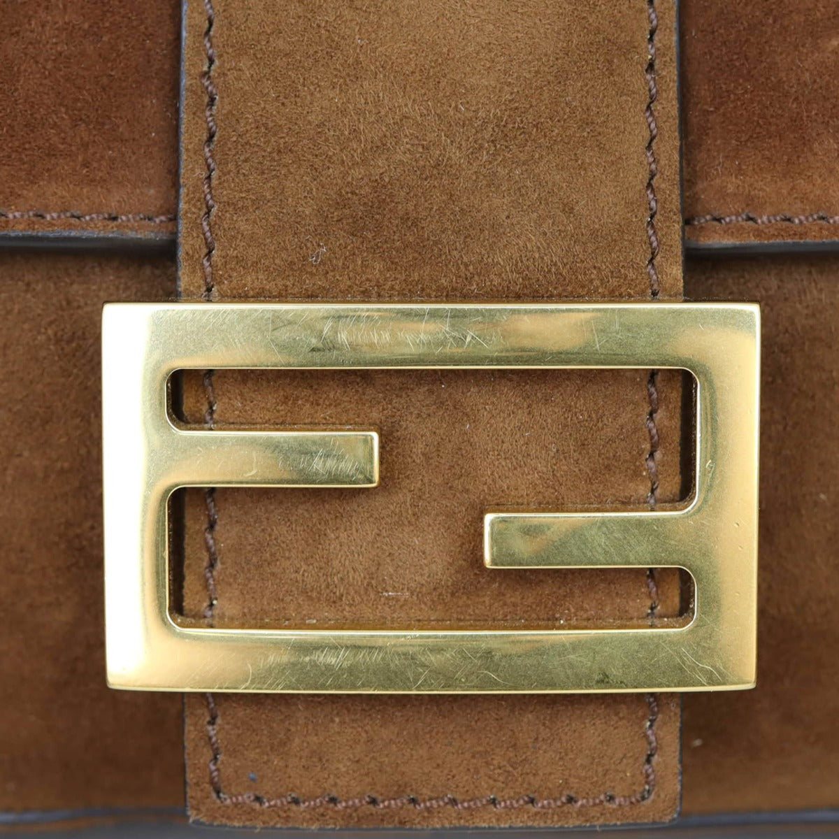 Fendi Suede Baguette Bag Hardware